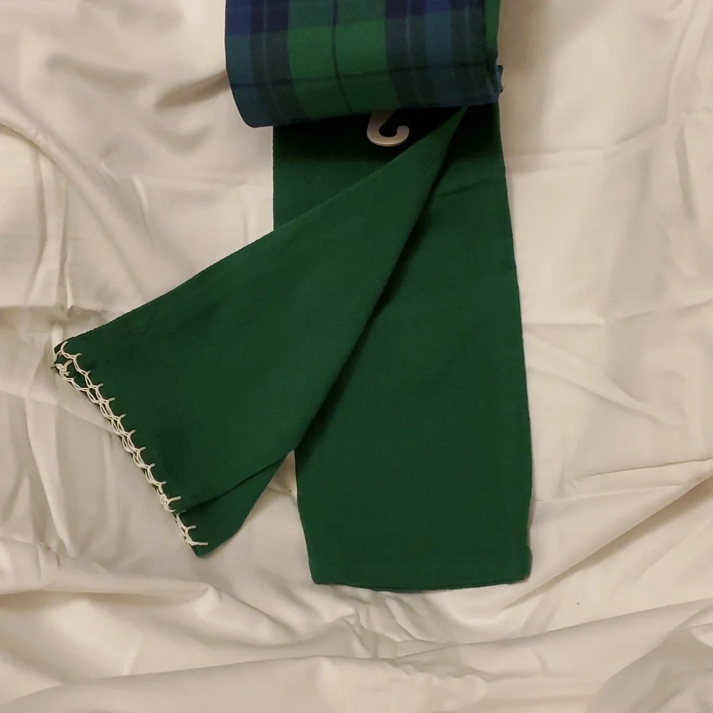 NWT Threshold Kitchen Towels - 100% Cotton - Green; Blue & Green Plaid